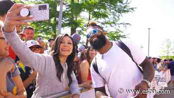 Best of NFL training camp: Zeke visiting with Pats, Kelce apologizes, Commanders fans pack practice