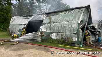 Fire damages maintenance building at Sharon Country Club