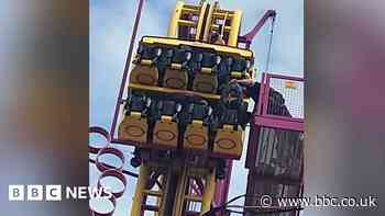 Watch: Riders freed from stuck rollercoaster