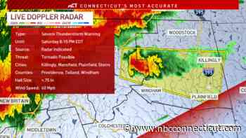 Tornado Warning issued for Windham County until 8:15 p.m.