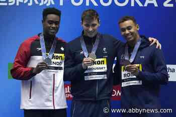 Canada’s Liendo breaks own record, wins silver in men’s 100-metre butterfly