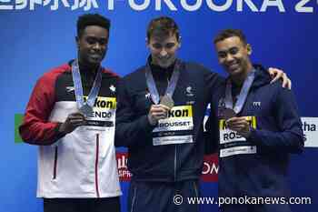 Canada’s Liendo breaks own record, wins silver in men’s 100-metre butterfly