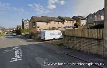 Firefighters battle caravan fire in Heaton Road, Lancaster