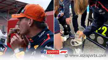 'It's broken again!' | Red Bull break another trophy in celebrations