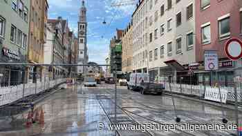 Die Karolinenstraße ist gesperrt: Bauarbeiten haben begonnen