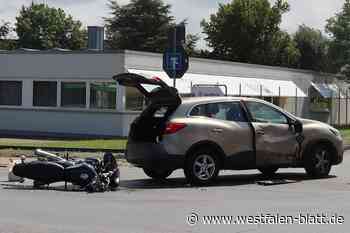 Motorradfahrer (39) aus Bünde bei Unfall in Hiddenhausen verletzt