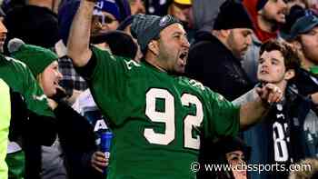 Eagles fans tailgate at team's pro shop for release of new kelly green throwback jerseys