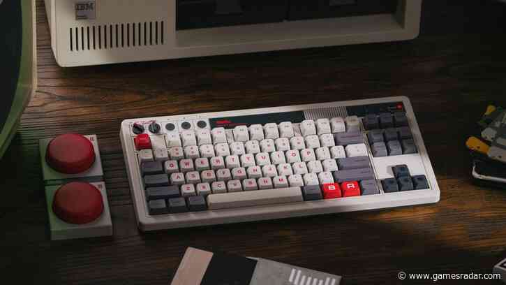 This NES style gaming keyboard comes with giant mappable super buttons