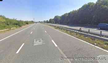Lane closure on the M53 Soutbound following a crash