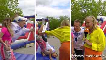 Bruchlandung im ZDF-Fernsehgarten: Andrea Kiewel macht sich Sorgen um Jürgen Milski