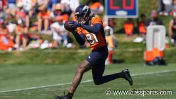 Broncos' Tim Patrick suffers non-contact leg injury, gets carted off field, per reports