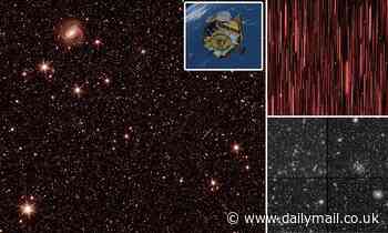 'Dark explorer' opens its eyes to the cosmos: British-backed Euclid space telescope beams back first incredible images of distant galaxies on mission to uncover universe's hidden secrets