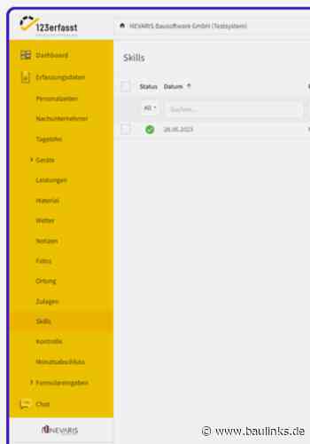 123erfasst: Neue Funktion "Skills" ermöglicht die Abbildung von Mitarbeiterfähigkeiten