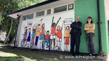 Colourful display  painted for Liscard's HYPE Youth Hub