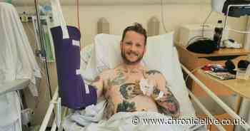 Northumberland motorcyclist lucky not to lose leg after crash saw him slide into hedge