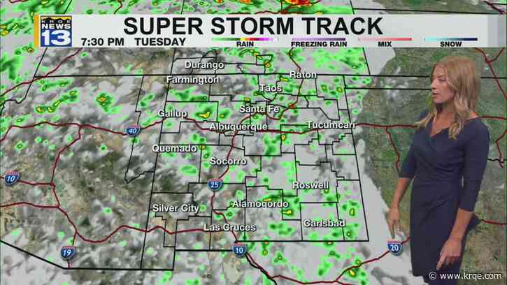 Higher chances for rain around New Mexico through mid-week