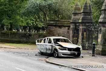 Fire crews called to BMW fire outside Wirral cemetery