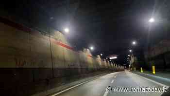 Lavori di pulizia nel tunnel della Nuova Circonvallazione Interna