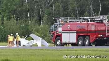 Pilot injured after small plane crashes at airport in Quebec City