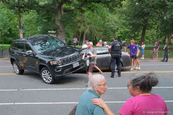 Unusual crash closes N. Harrison Street near park