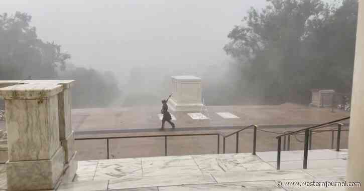 As 85 MPH Winds Batter Arlington, Someone Stopped to Record What Was Happening at Tomb of the Unknown Soldier