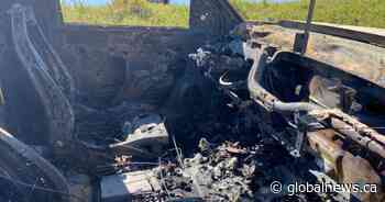 Police and fire trucks destroyed in Kainai Nation grass fire