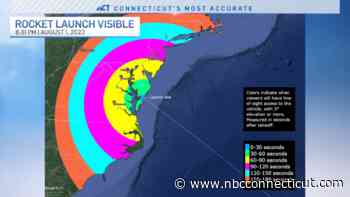Rocket launch visible in Connecticut Tuesday night