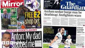 Newspaper headlines: England thrash China and asylum barge 'death trap'