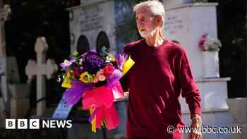 David Hunter: Husband visits wife's Cyprus grave day after release