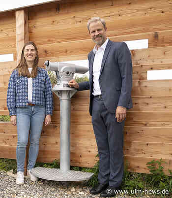 Aussichtsfernrohr für das Naturschutzgebiet Lichternsee in Ulm