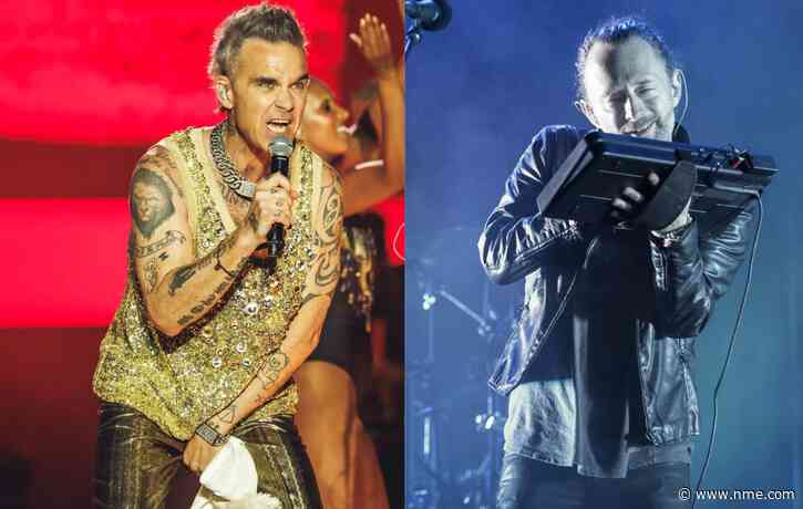 Robbie Williams wants to recruit Radiohead for cover of ‘It’s Raining Men’