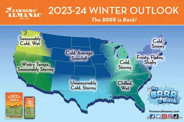 Farmers' Almanac Releases Winter '23/'24 Forecast