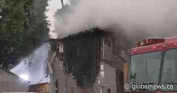 House fire in Edmonton’s Boyle Street neighbourhood