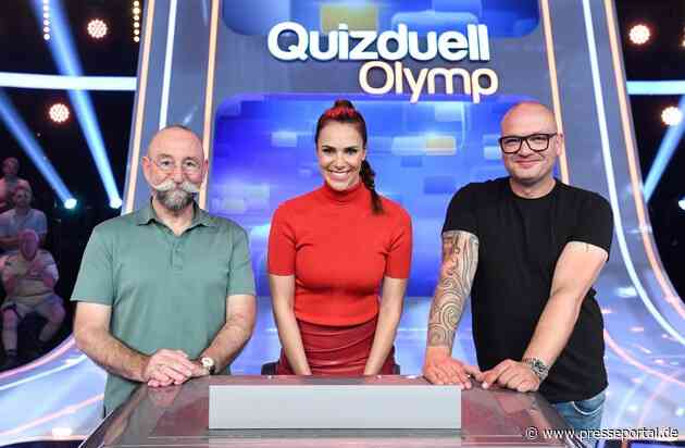 "Bares für Rares"-Team gegen den "Quizduell-Olymp": Horst Lichter und Sven Deutschmanek bei Esther Sedlaczek / "Quizduell-Olymp" am Freitag, 4. August, 18:50 Uhr im Ersten