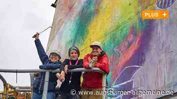 Das diesjährige Friedensmural: Der "Zapfhahn" wird bunt