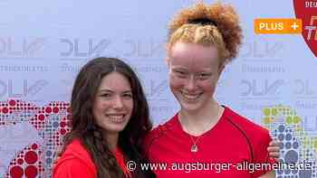 Lina Hartung von der LG Augsburg geht mit hohem Tempo zu Bronze