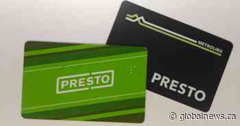 Cost to purchase physical PRESTO card set to drop