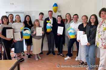 Ukrainer erhalten in Salzkotten ihre Sprachzertifikate