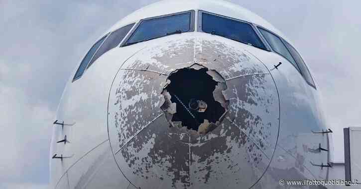 Boeing mitragliato da grandine, aperta un’inchiesta dell’Agenzia nazionale per la sicurezza del volo