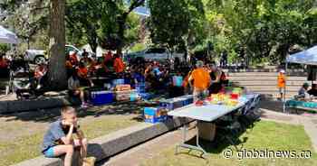 Grueling 60 kilometre walk from Morley to Calgary shines light on addiction