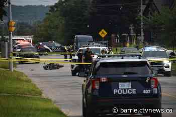 Driver of motorcycle dead following crash in Barrie