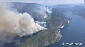 Residents in south-central B.C. are being ordered to evacuate due to wildfire. The only way out is by boat