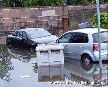 Fire crews rescue man after flash floods in Wembley