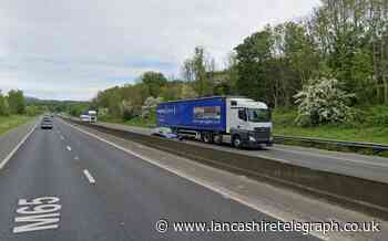 M65: Lorry and car crash in Blackburn