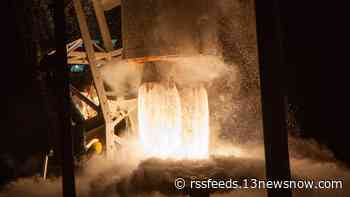 Antares rocket successfully launches from Wallops Flight Facility, destined for the International Space Station