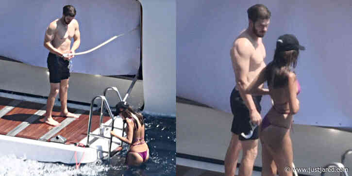 Andrew Garfield Showers Off on Yacht in Italy After Getting in a Swim