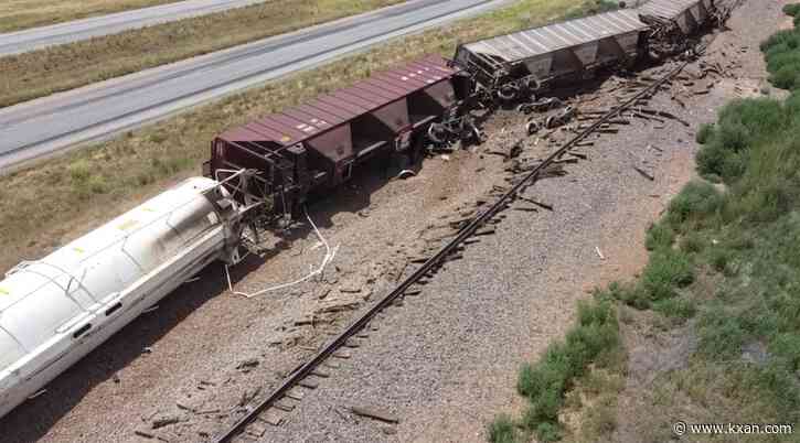 Train derails in Texas after crash with semi, one person dead