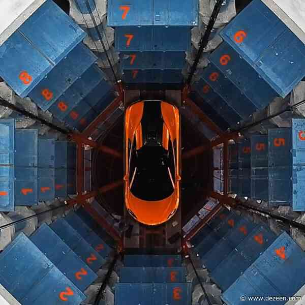 Watch cars being elevated through an automated parking lot in Hangzhou