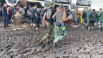 Wacken: Wo mal Gras war, nun hektarweit Schlamm