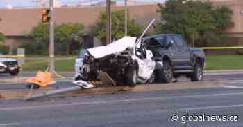 Stolen pickup involved in Brampton crash that left 6 injured, including 2 kids: police